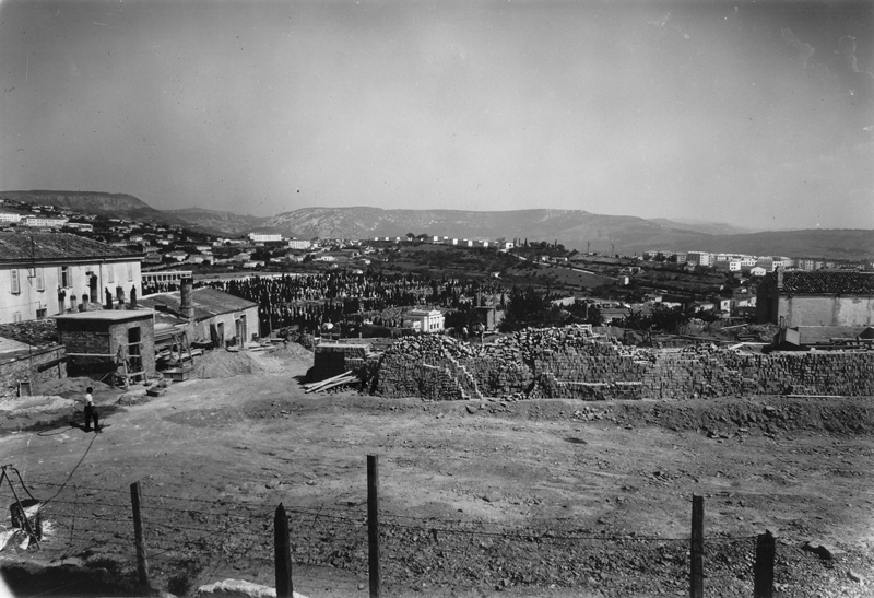 Cantiere per i lavori, 1953 - Costruzione via Soncini